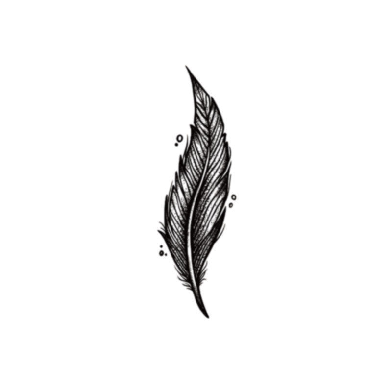 A great feather Semi Permanent Tattoo | SkinTatt