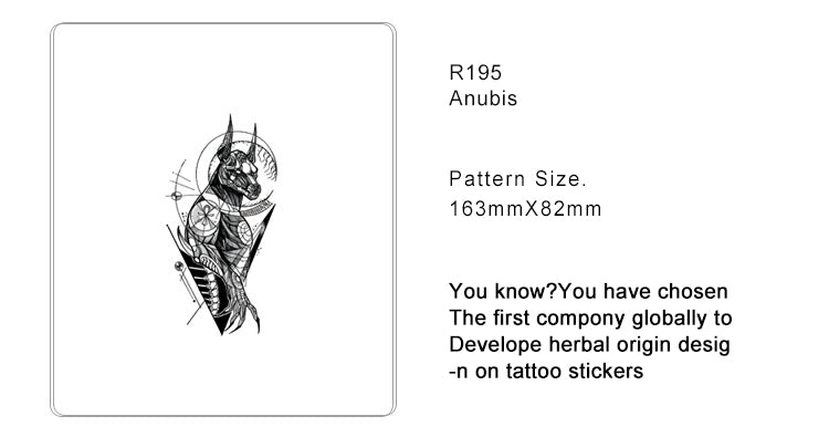 Anubis - Semi Permanent Tattoo