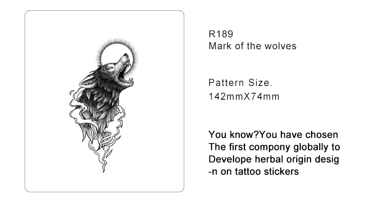 Hungry wolf legend - Semi Permanent Tattoo