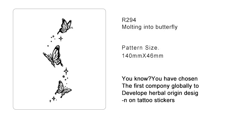 ThreeButterfly - Semi Permanent Tattoo