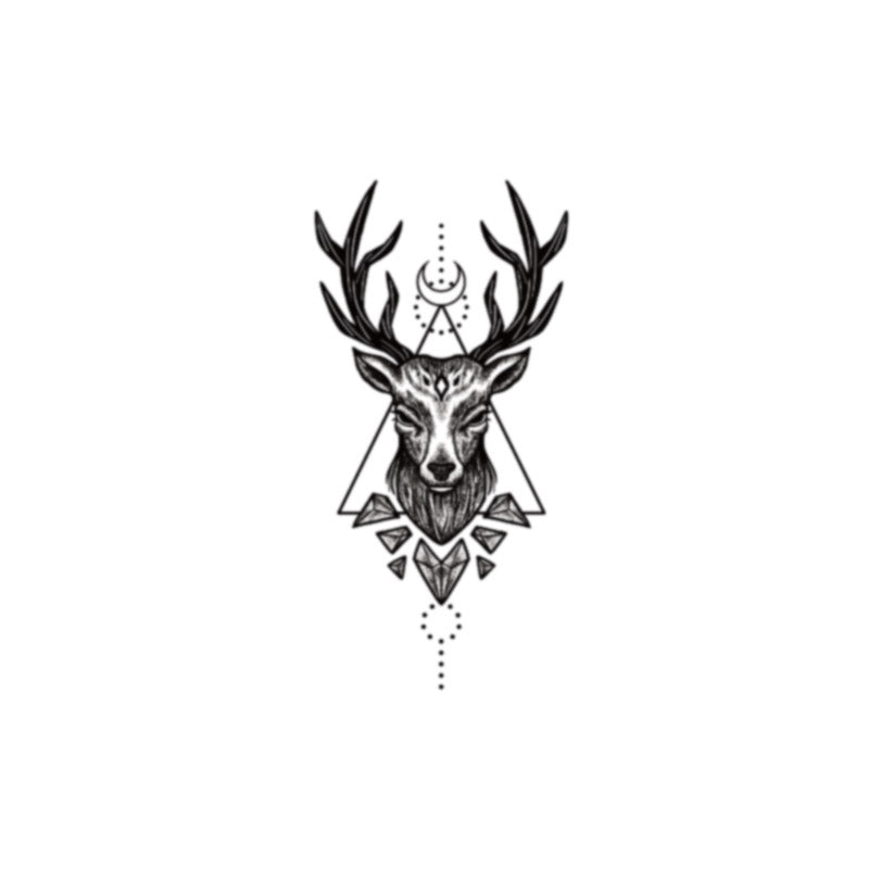 Moonlight elk Semi Permanent Tattoo