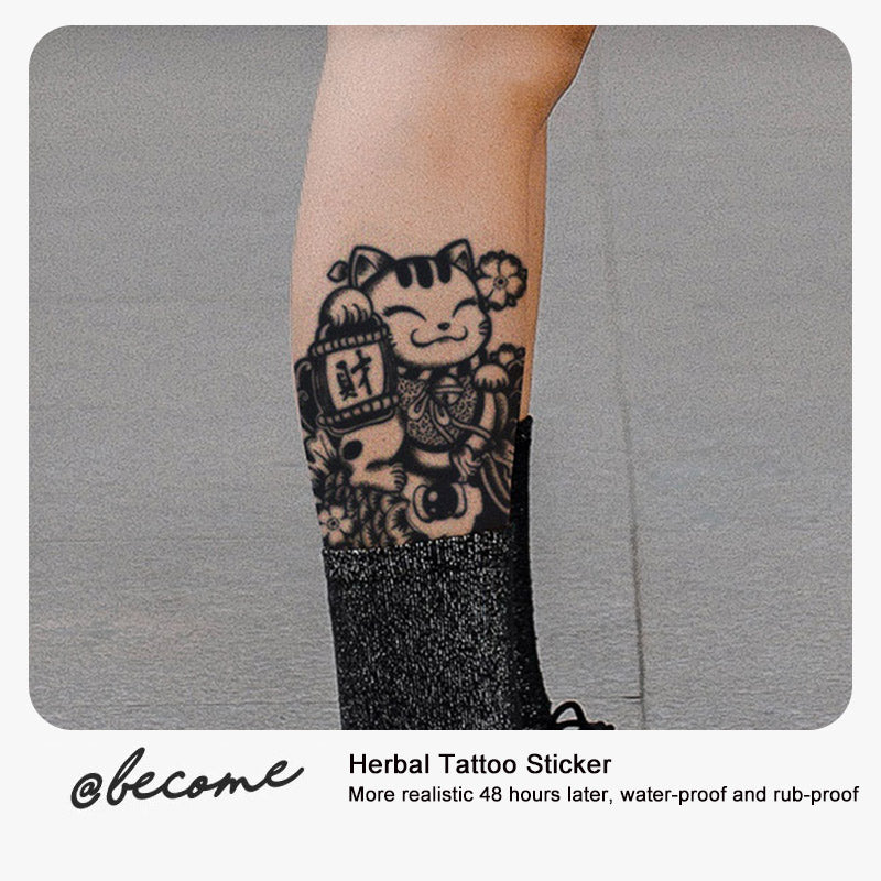 Fortune Cat - Semi Permanent Tattoo