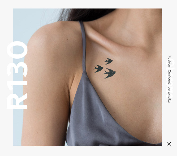 The Swallow Semi Permanent Tattoo