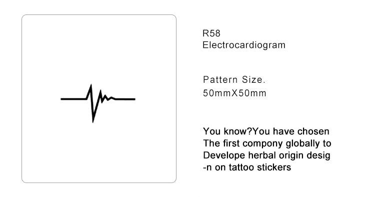 Electrocardiogram - Semi Permanent Tattoo